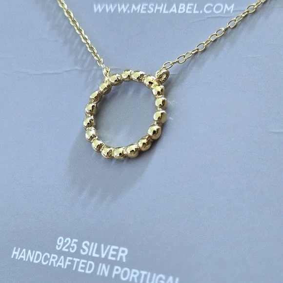 MESH Stationary Open Circle⭕️ Necklace - Picture 13 of 16